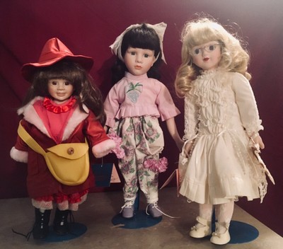 Lot of 3: Marian Yu Design llimited edition collectible porcelain dolls 