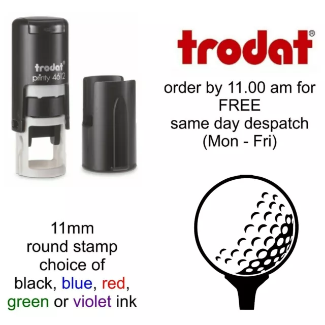 Golf Ball Self Inking rubber Stamp Loyalty Card Reward golfer golfing club sport