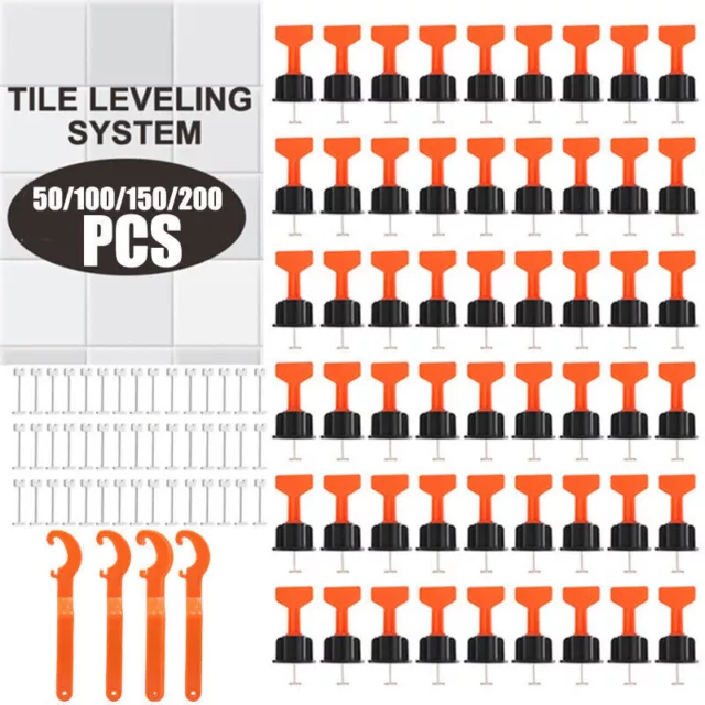 Tile Leveling System Kit Reusable Tile Spacer Wall Floor Clip Leveler Tool LOT