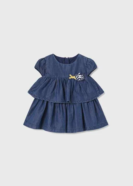 Abito Vestito Vestiti Neonata Mayoral 1825 Cotone Blu Originale Pe 2023