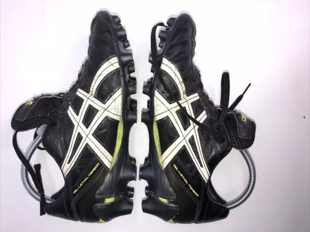 Asics Gel lethal Tigreor  Mens Rugby Soccer Boots Black US 9 EU 42.5