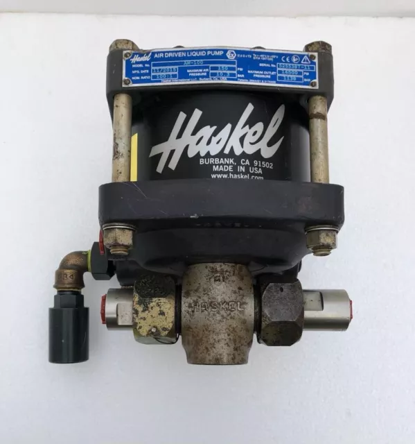 Haskel Aw-100 Air Driven Liquid/ Fluid Pump 1138 Bar 16500 Psi Wp 100:1 Ratio #3