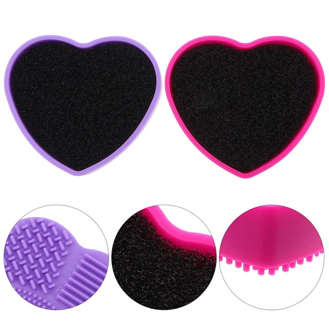 2pcs Fard à paupières Éponge Cleaner Maquillage Brosse Éponge Propre