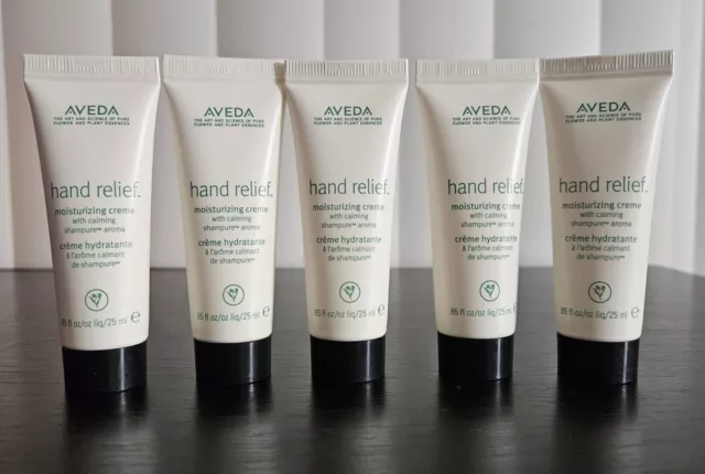 Aveda Hand Relief Moisturizing Creme -Shampure Aroma~ .85oz / 25ml  ~  Lot of 5