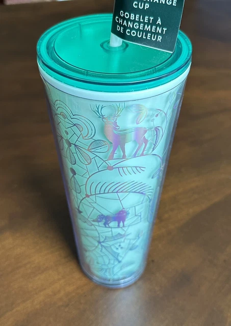 STARBUCKS HOLIDAY 2022 Color Change Enchanted Forest 24 oz Tumbler NWT £34.64 - PicClick UK