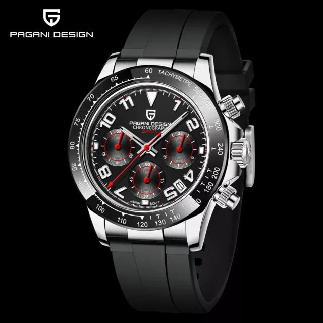 PAGANI DESIGN Para hombre Cronógrafo Deportivo Cuarzo Relojes Japón Movimiento Reloj de Lujo