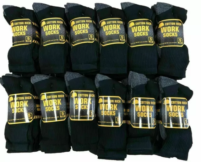 10x Mens Heavy Duty Extra Thick Work Socks Reinforced Size 6,7,8,9,10,11 lot