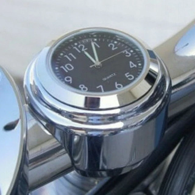 7/8 Orologio Universale Cromato Moto Impermeabile Montaggio Manubrio Nero