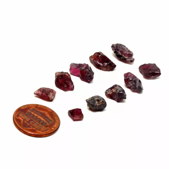 34.5 Carat Garnet Pyrope Rough Red Almandine Natural Crystal Gemstone Cab -10PCS