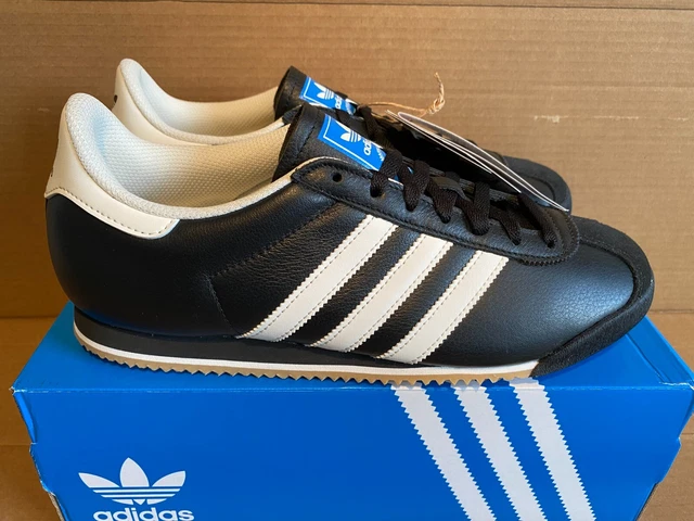 ADIDAS KICK VINTAGE black leather with mix synthetic stripes trainers size 12 73.85 PicClick UK