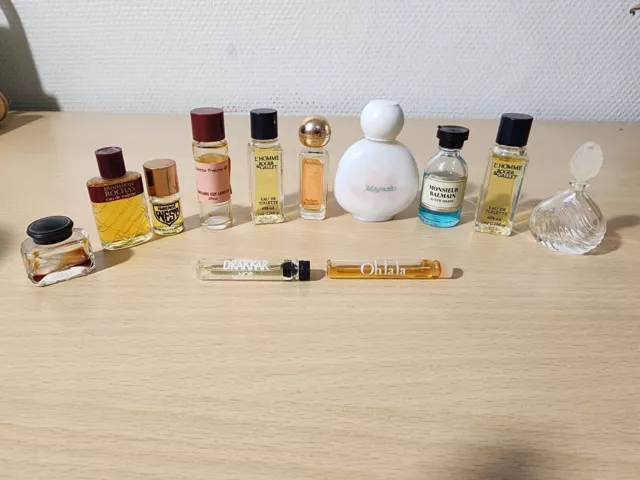 Lot petites Bouteilles de parfum pour collection Miniatures échantillons vintage