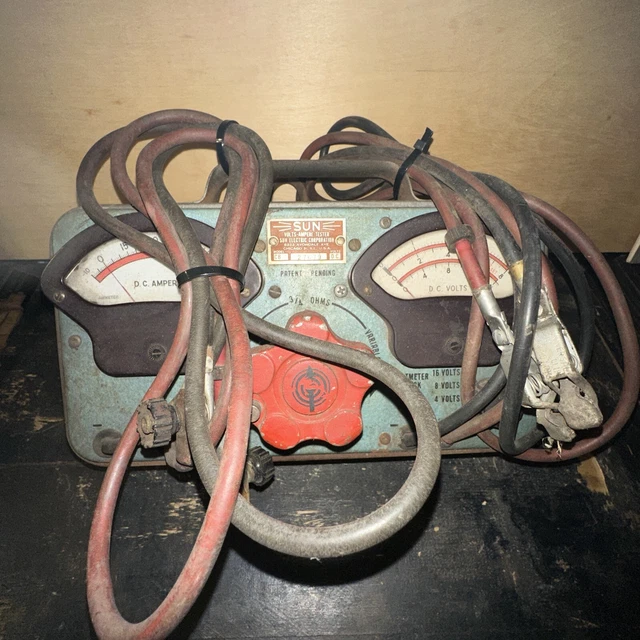 Vintage Sun Electric Volt - Ampere Tester 1950" Era  Nice Original Condition