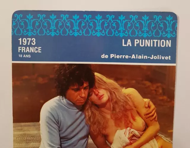 CARTE FICHE CINEMA Série bleue 1973 LA PUNITION Karin Schubert Georges Geret