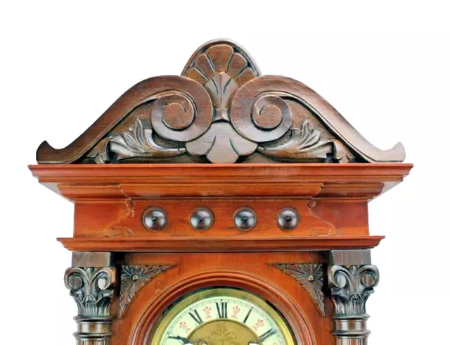 Highly Carved German Gustav Becker Grand Sonnerie Vienna Regulator Wall Clock 2