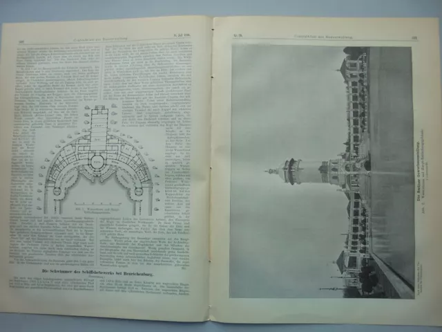 1896 29 Kirchenbau Berlin Gewerbeausstellung Schiffshebewerk Henrichenburg 3