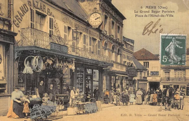 Cpa 60 Meru / The Grand Parisian Bazaar / Place De L'hotel De Ville / Cpa Canvas