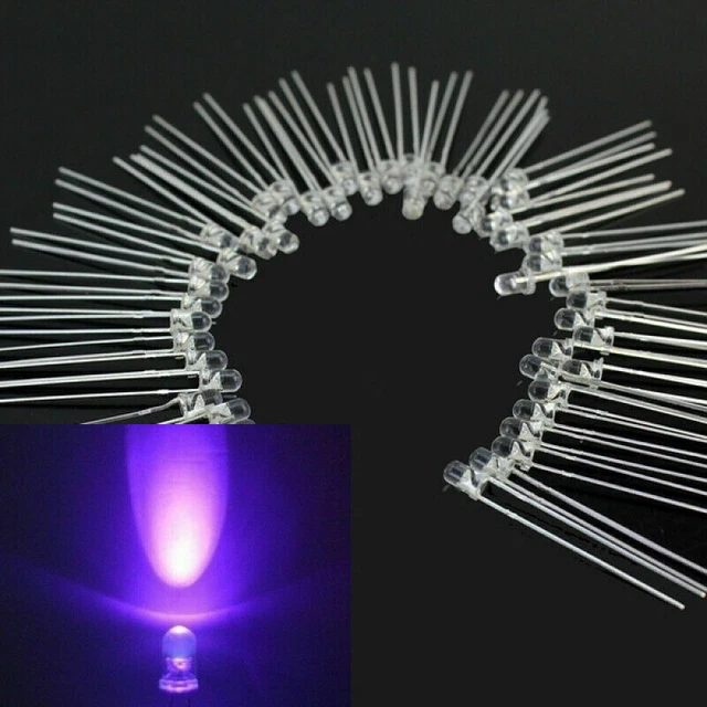 YWBL-WH 50pcs 3/5/10mm 9-12VDC Multicolore LED Lampadina Precablata 20cm [Classe di efficienza energetica A](3mm bianco