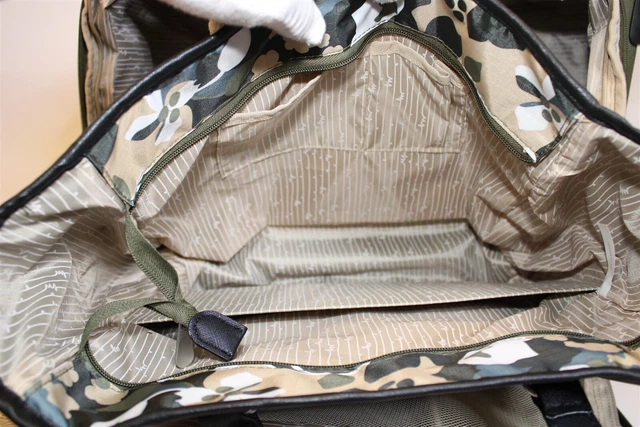 Samantha Brown NEW Olive Geo Camo 2PC Set Carry On/Tote Bag Luggage S7655-35-2PC 23