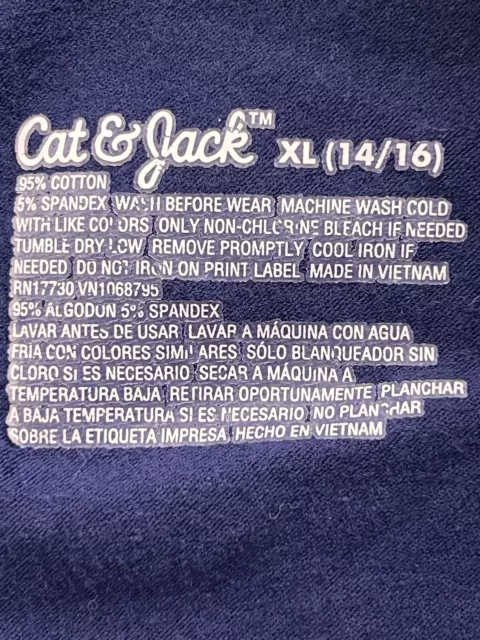 Cat & Jack Girls leggings solid blue XL 14/16 3