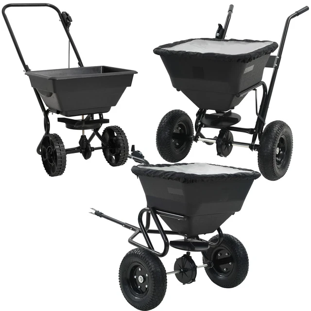 Streuwagen 23L Mit Luftreifen - Salzstreuer Düngerstreuer Für Ganzjahres Einsatz