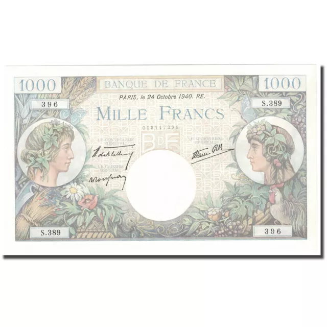 [#646154] Francia, 1000 Francs, Commerce et Industrie, 1940, 1940-10-24, FDS