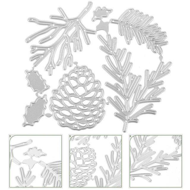 Troqueles De Navidad De Acero Al Carbono - Diseño Hojas De Acebo, Para Scrapbooking, Tarjetas Y Manualidades