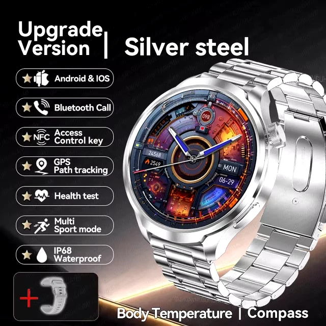 Montre connectée série 9 AMOLED pour hommes et femmes, montre
