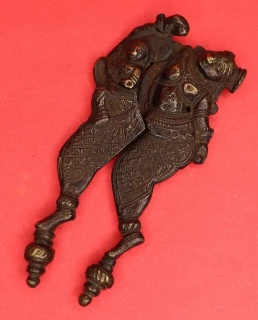 Krishna Carved Vintage Style Brass Sarota Betel Nutcracker Supari Cutter BA2166