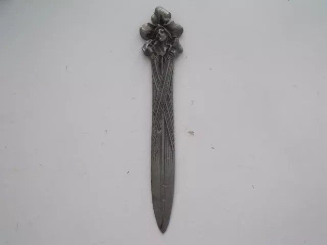Great VTG Art Nouveau Pewter Letter Opener with Woman