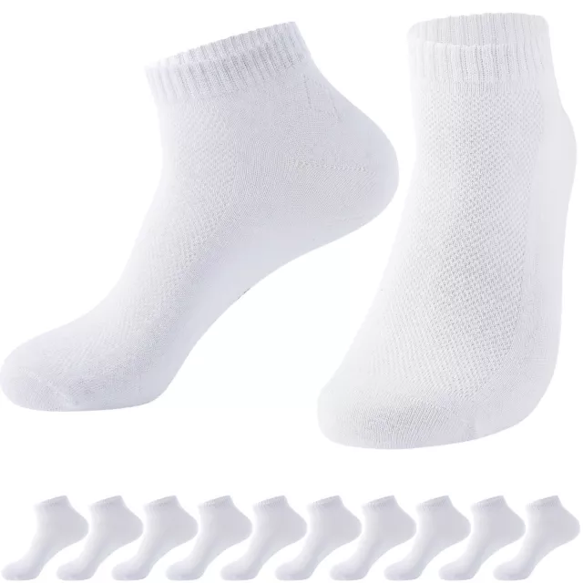 10 Paar Premium Sneaker Socken 91% Baumwolle - Herren und Damen Sport Freizeit