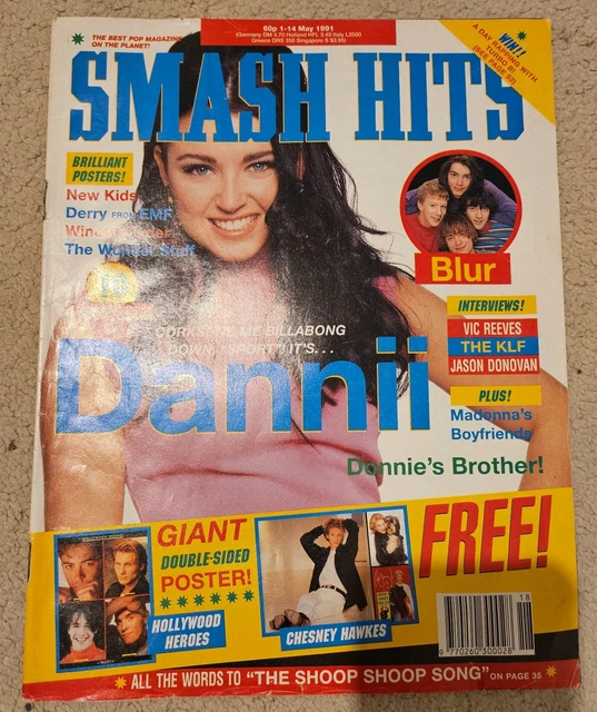 SMASH HITS MAGAZINE 1-14 May 1991 Dannii Minogue Marky Mark and the ...
