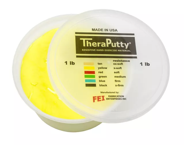 Cando Theraputty Standard Hand Exercise Putty - 1 lb - Yellow - X-soft