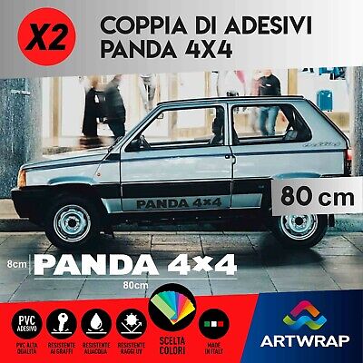 Coppia Adesivi Stickers FIAT PANDA 4X4 TREKKING OFF ROAD FUORISTRADA