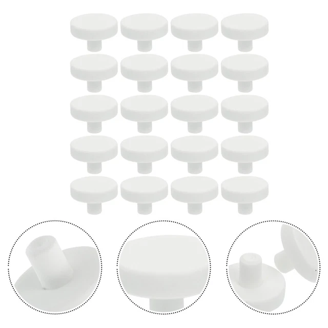 20 Pcs Ceramic Frag Disks Fish Tank Coral Base White Serving Tray Round