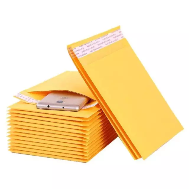 Packaging Envelopes100 Kraft Poly Bubble 6"X10" Bubble Mailers Self Seal Padded