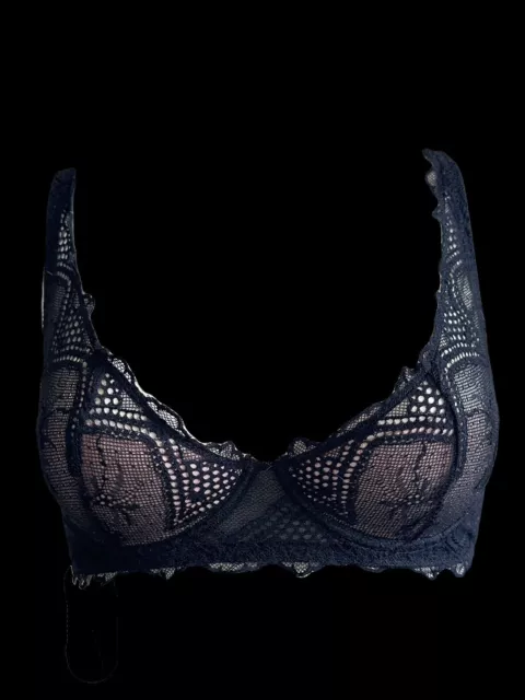 sass & bide Black Lace Underwire Bra 10B