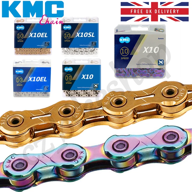 KMC 10 Speed Chains L/EL/SL 116L Bicycle MTB Road E-Bike Chain For Shimano SRAM