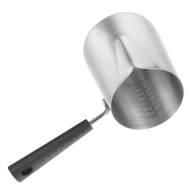 Set 2 Pentoline Per Latte In Acciaio Inox 304 | Con Beccuccio E Manico In Legno | 300 Ml + 400 Ml | Per Induzione - Foto 3