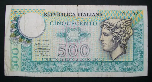 500 lire Mercurio 14/02/1974 Repubblica italiana RARA SERIE SOSTITUTIVA  W 05