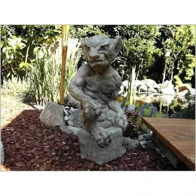 GOLLUM FIGUR aus STEINGUSS TROLL SKULPTUR für GARTEN FROSTFEST NEU SU-819