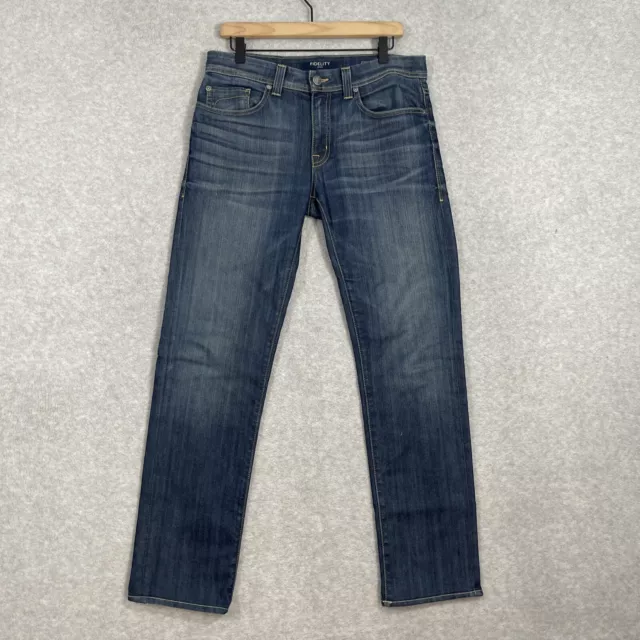 Fidelity Mens Size 32 Jimmy Straight leg Jeans Dark Wash Denim Pockets