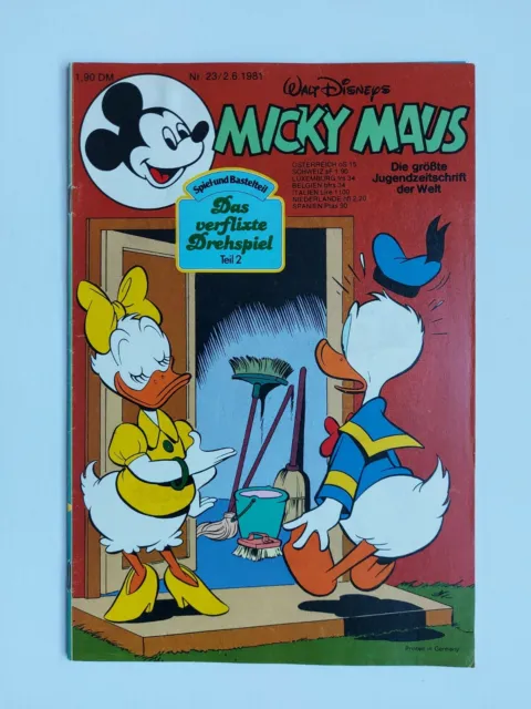 Ehapa - Micky Maus Nr. 23 / 02.06.1981 - Top Zustand / Z1- (mit Beilage)