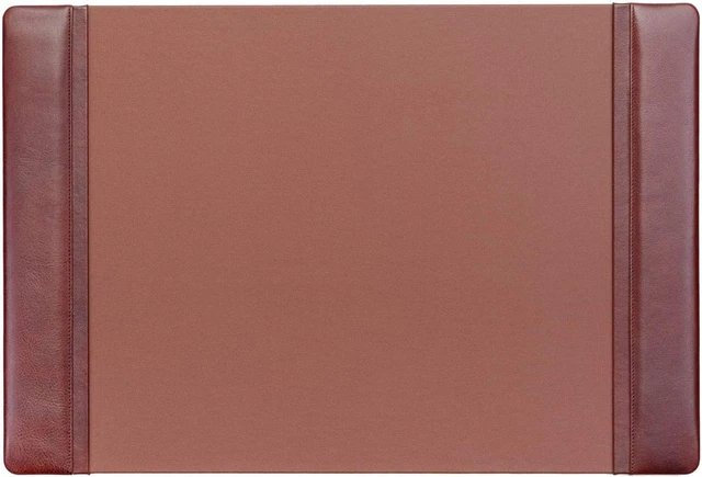 Desk Pads Blotters Dacasso Mocha Leather Desk Pad with Side Rails, 25.5-Inch