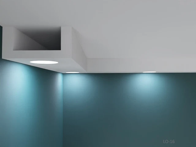 20 m+4 angoli nastro LED profilo listello in stucco per illuminazione indiretta XPS