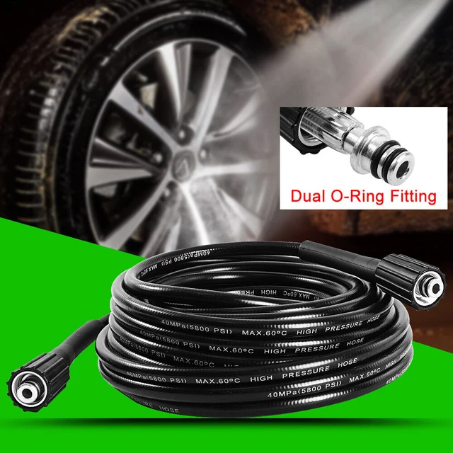 25/50/100ft High Pressure Power Washer Hose Extension Washer M22 Coupler 5800PSI