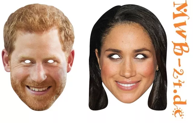 Rubies Card mask - Face Mask * Prince Harry, Meghan Markle * Maske aus Pappe