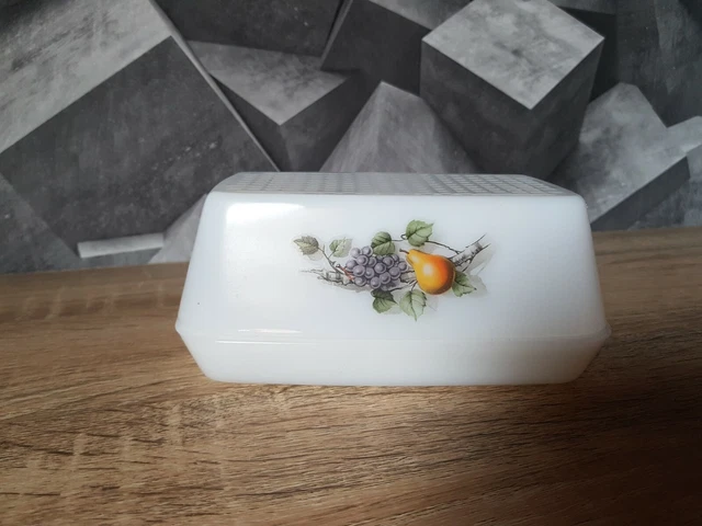 ANCIEN RAVIER BEURRIER PETIT PLAT VINTAGE ARCOPAL MADE IN FRANCE OPALINE ART