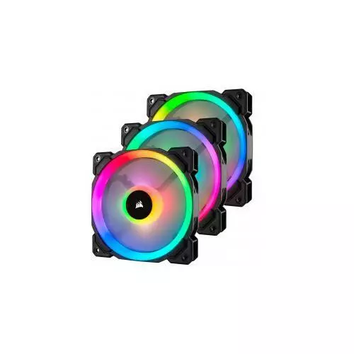 LL120 RGB 120mm Double Lumière Boucle LED Pwm Ventilateur 3 Paquet W/Lumière