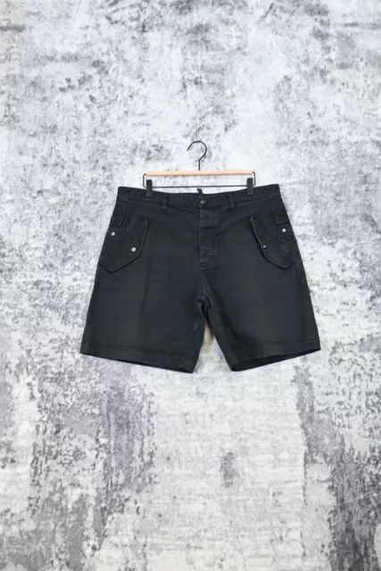 Dsquared2 Black High Rise Black Cargo Bermuda Shorts Size 52 / US XL