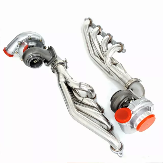 T4 AR.80/.96 Turbo+Exhaust Manifold+Elbows Adapter For For Chevy LS1 LS2 LS3 LSX